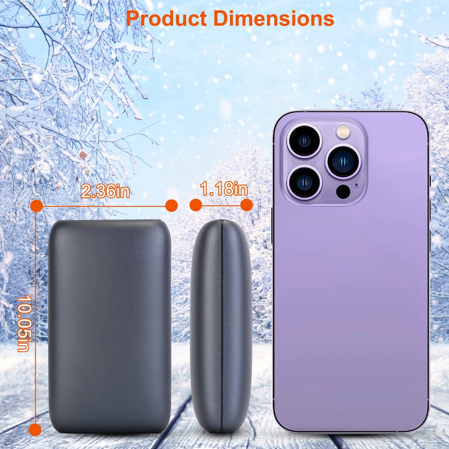Rechargeable Hand Warmer 10000mAh with Power Bank Function