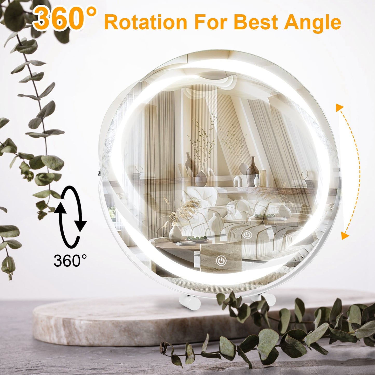 19Inch Large Round Vanity Makeup Mirror