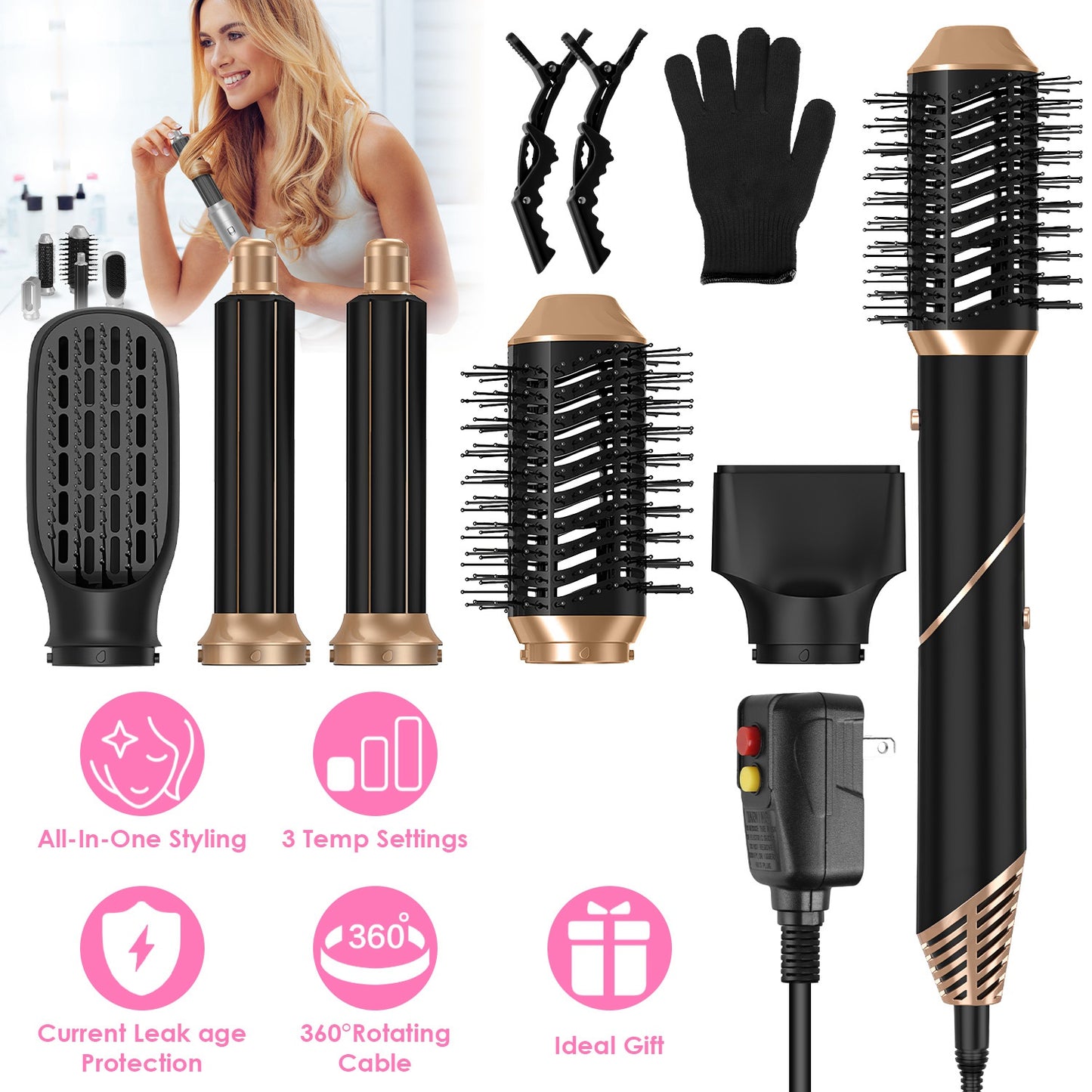 5-in-1 Hot Air Styler Brush Set