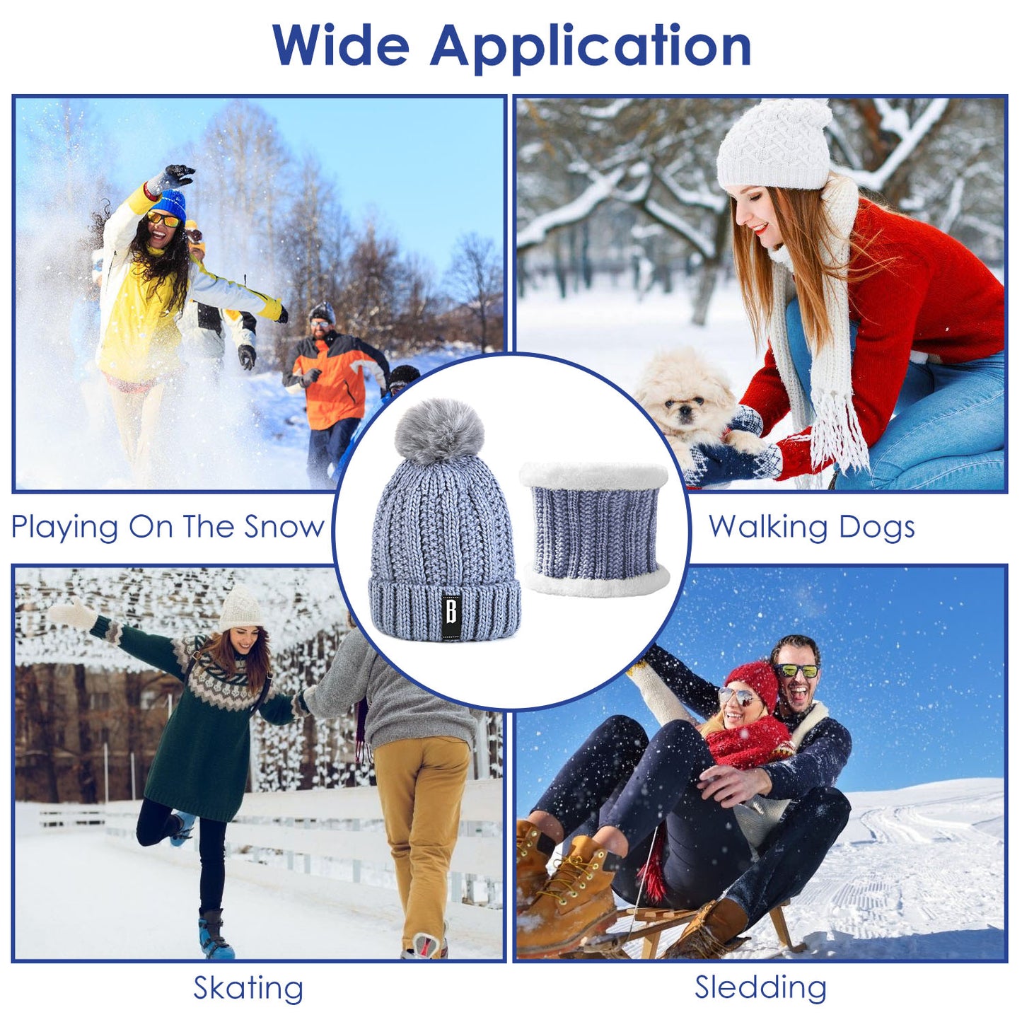 Winter Beanie Hat Scarf