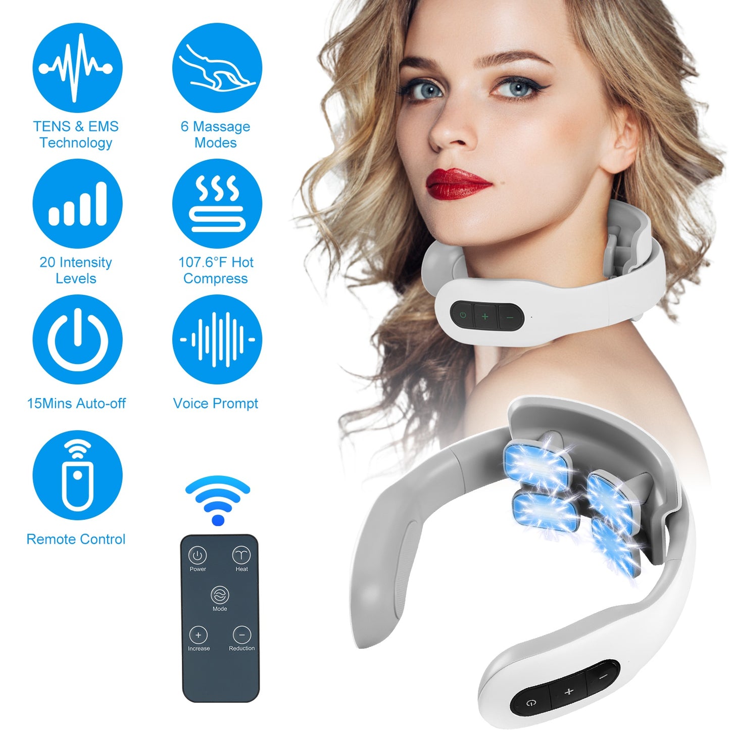 4 Head EMS Neck Massager