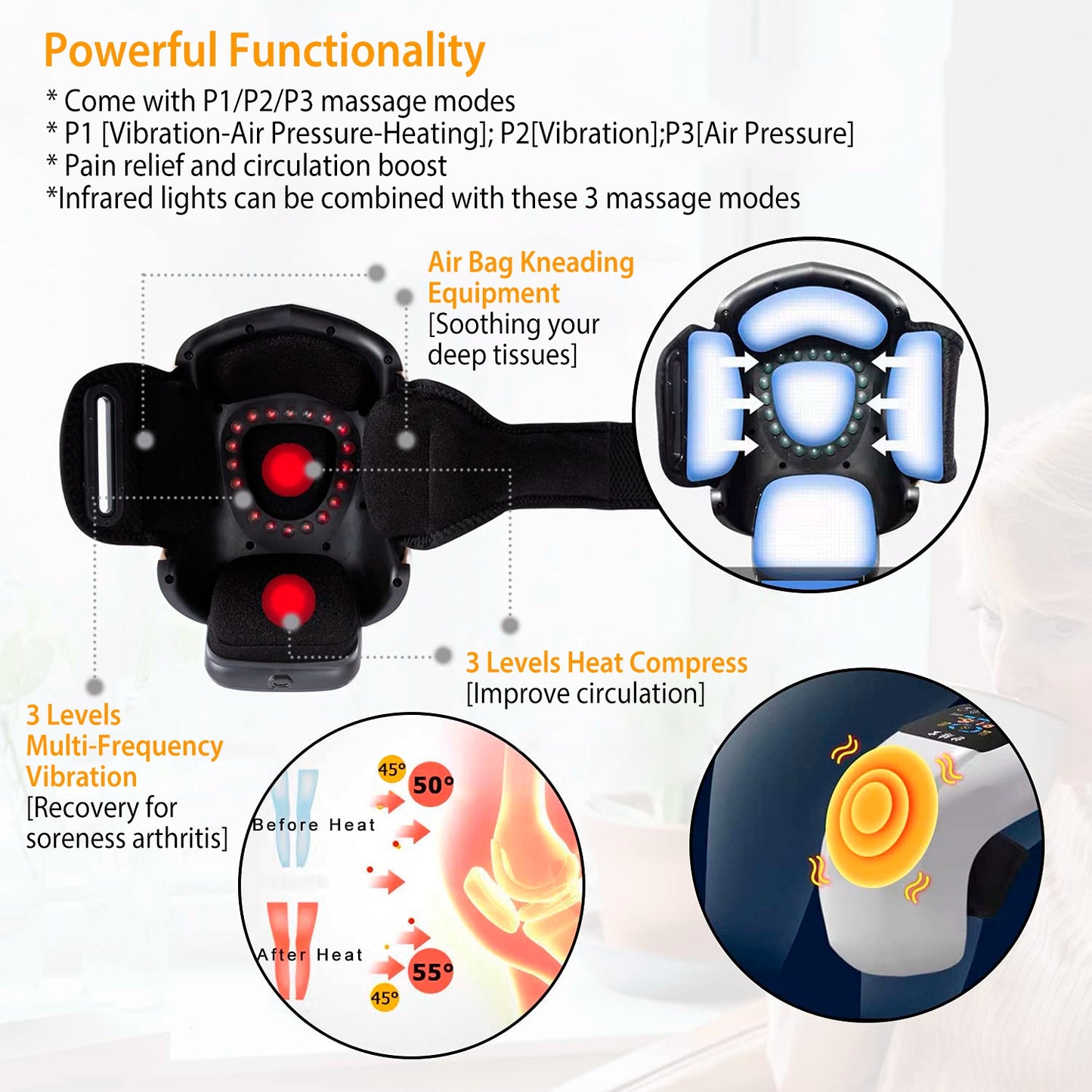 Electric Rechargeable Knee Massager