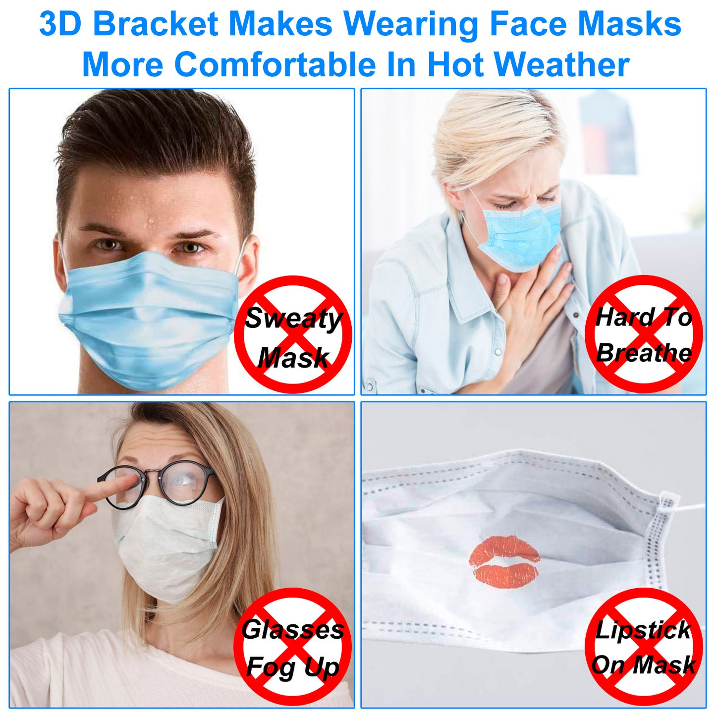 10Pcs 3D Comfortable Breathing Mouth Mask