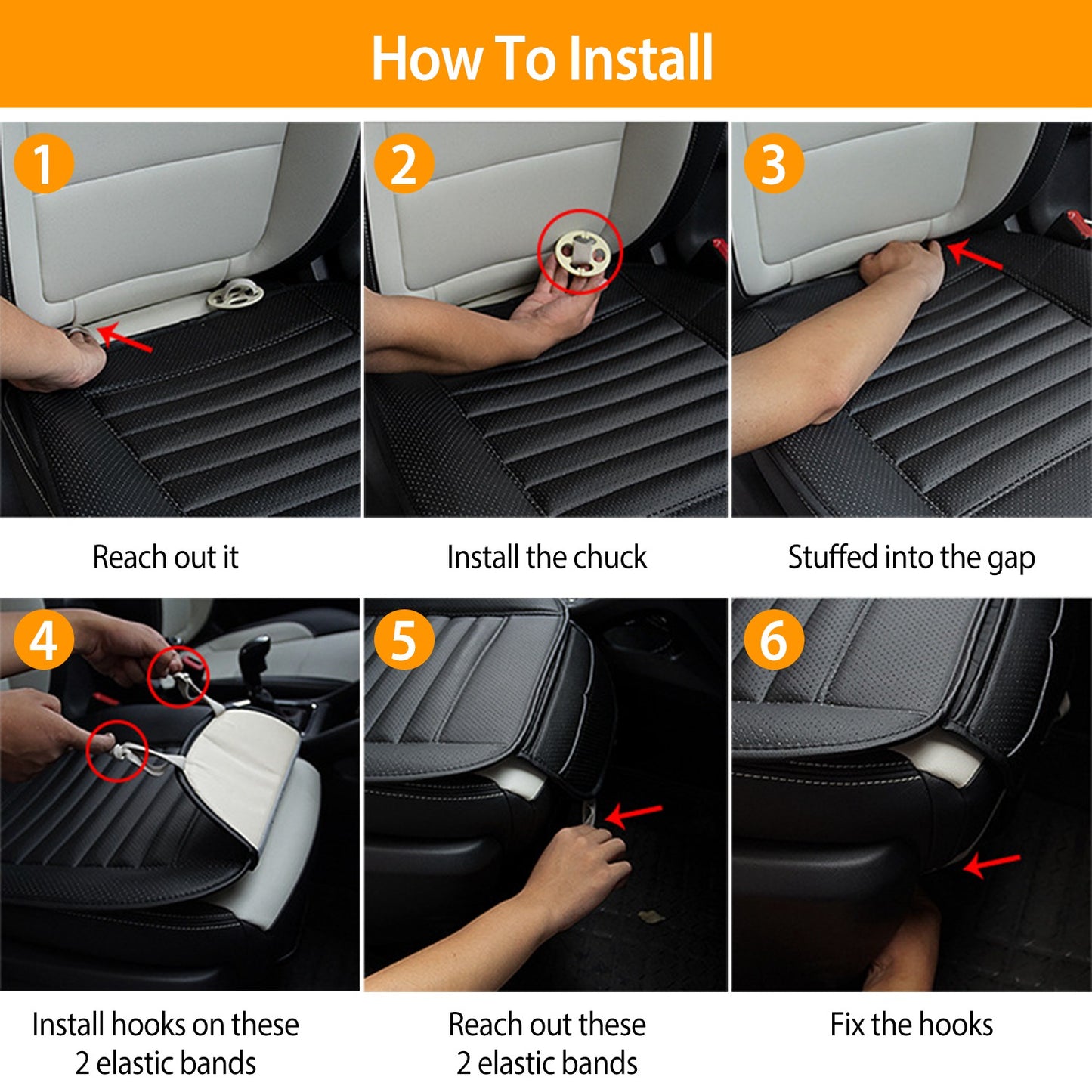 Car Front Seat Cover with Bamboo Charcoal Filling