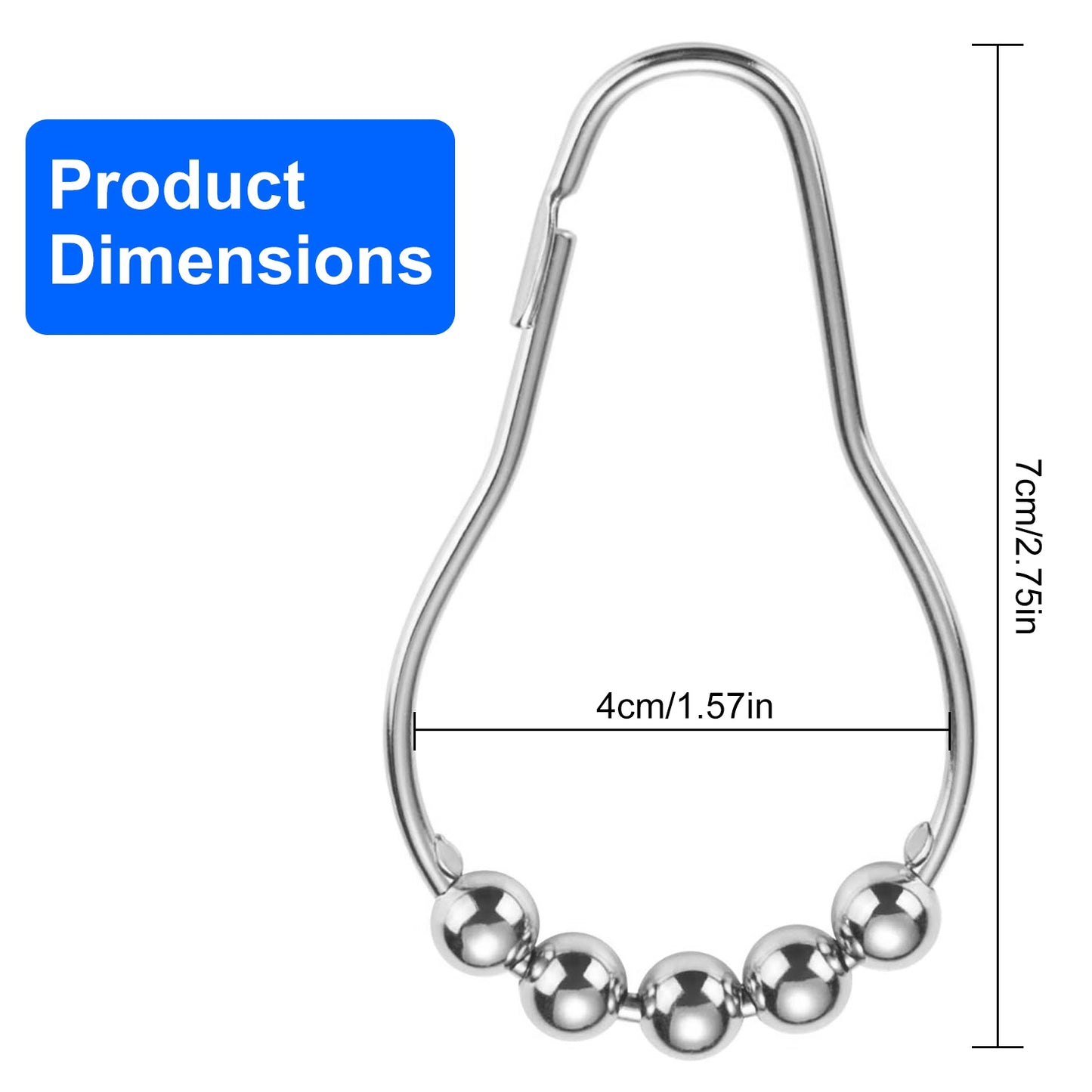 L-Shaped Curved Shower Curtain Rod - Stainless Steel