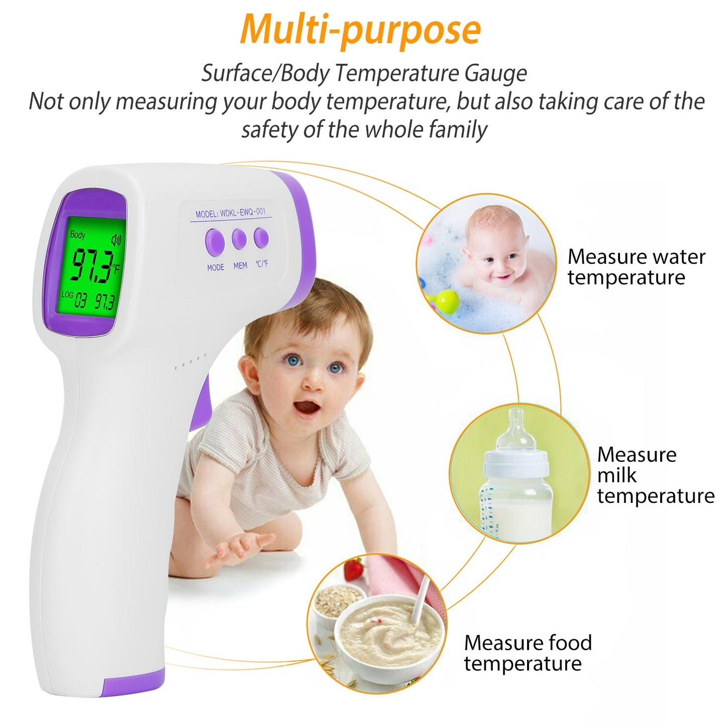 Digital Infrared Thermometer Non-contact Forehead