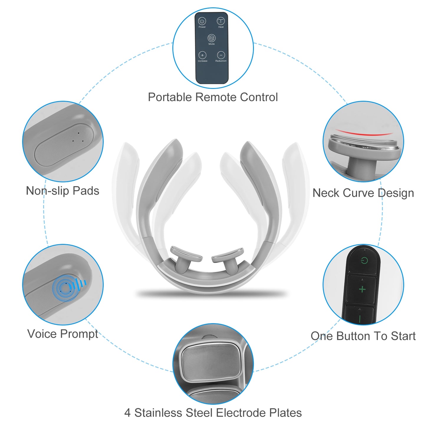 4 Head EMS Neck Massager