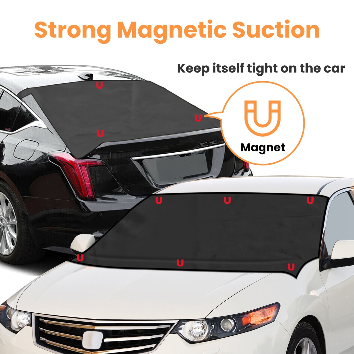 Magnetic Car Windshield Cover Set - Front & Rear All-Season