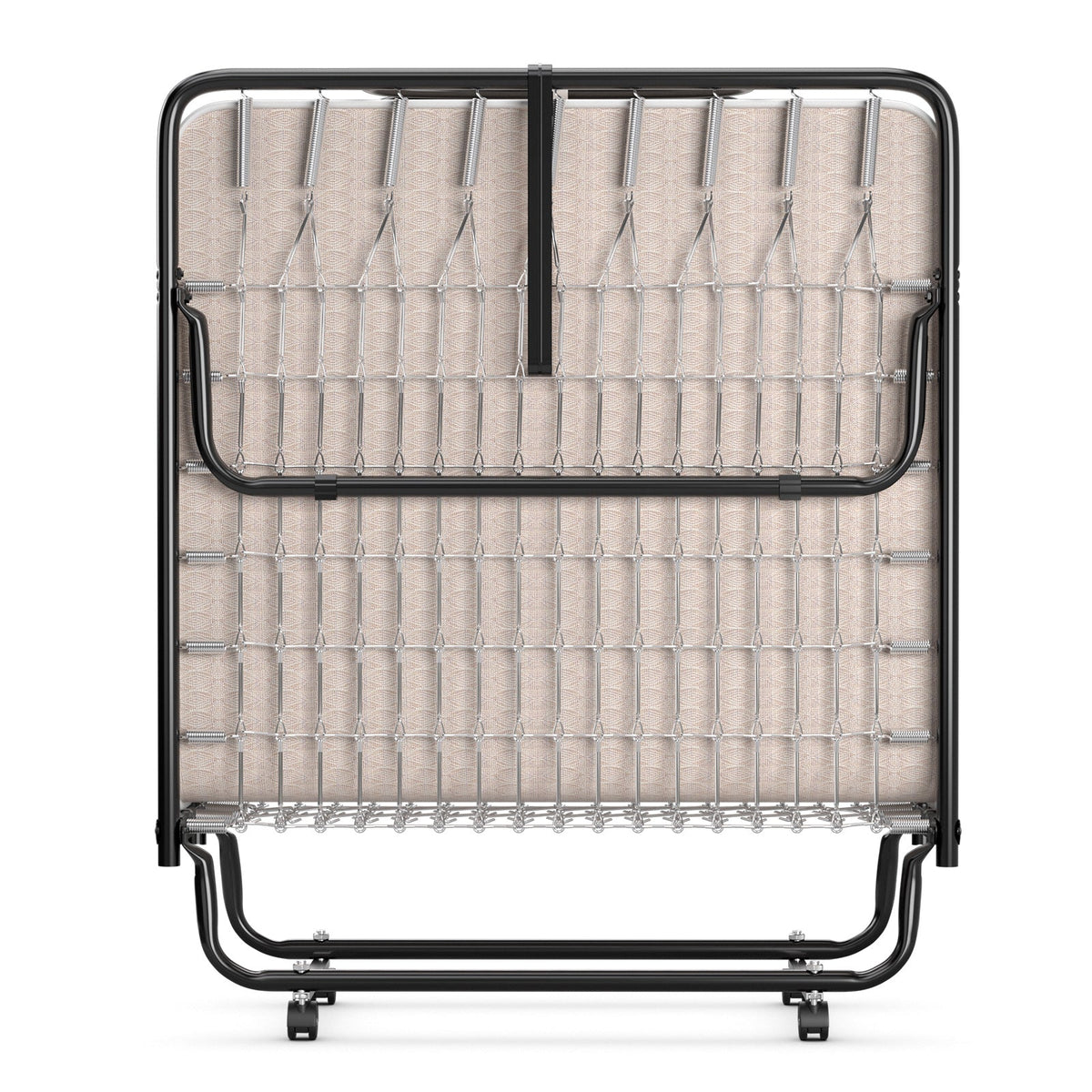 Rollaway Guest Bed with Sturdy Steel Frame and Memory Foam Mattress Made in Italy