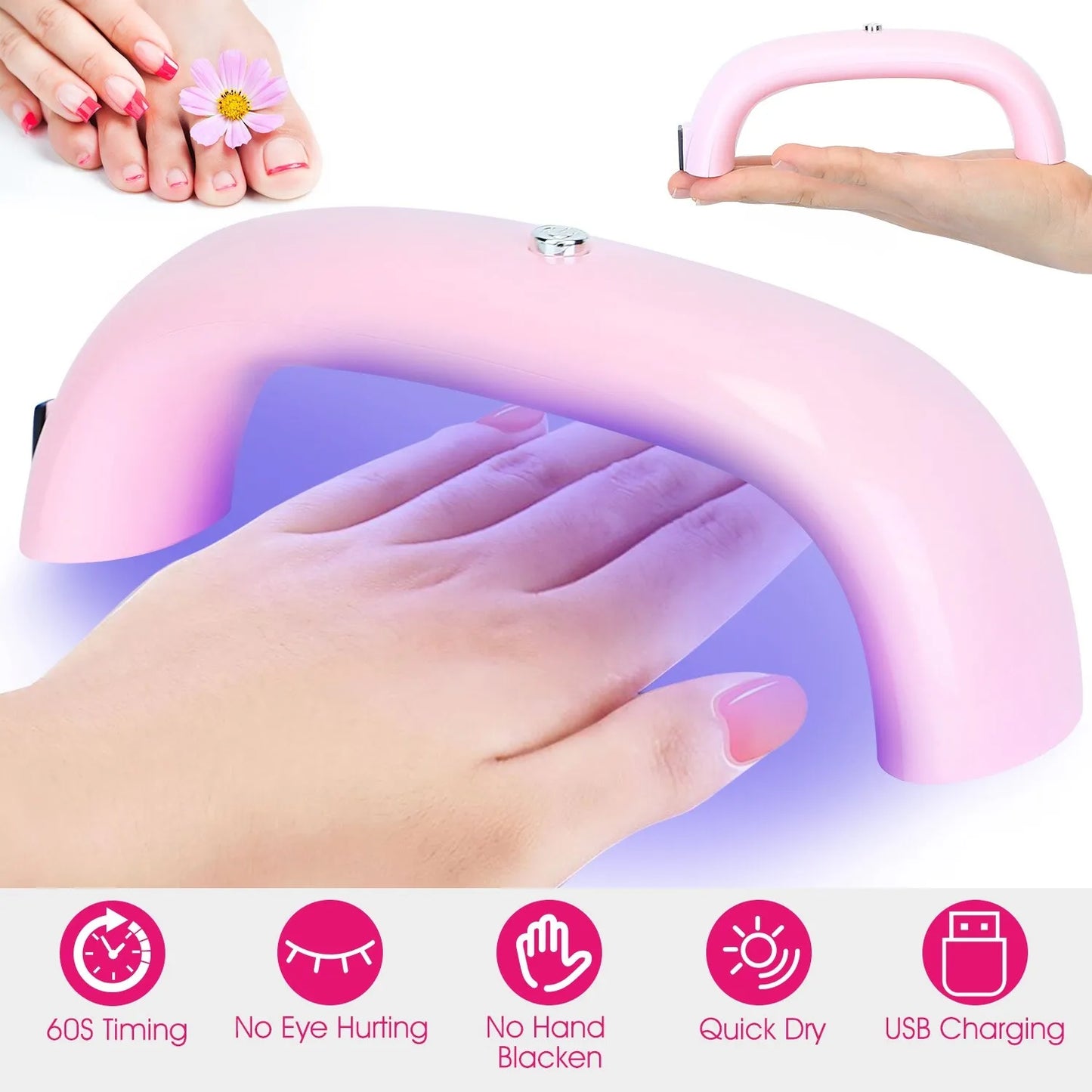 9W LED Nail Dryer UV Lamp