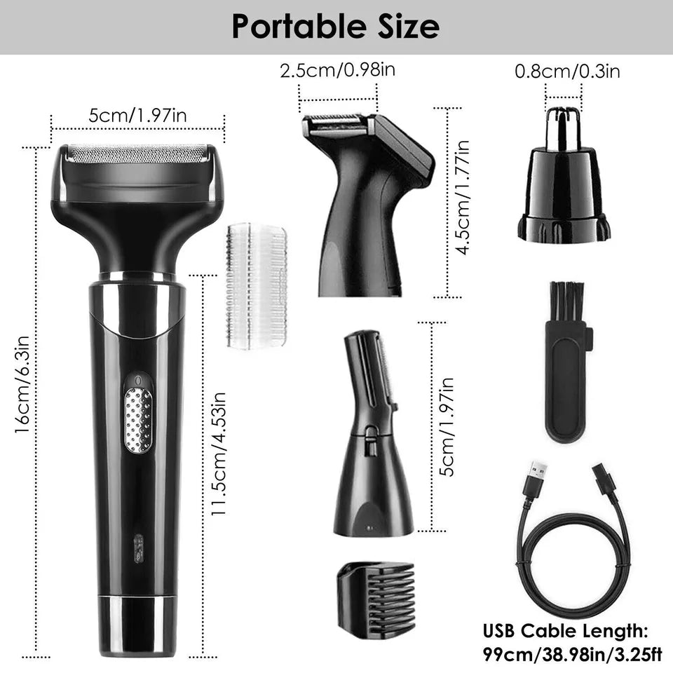 4-In-1 Unisex Rechargeable Electric Razor Clipper