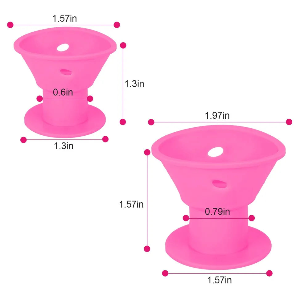40Pcs Silicone No-Heat Hair Curlers