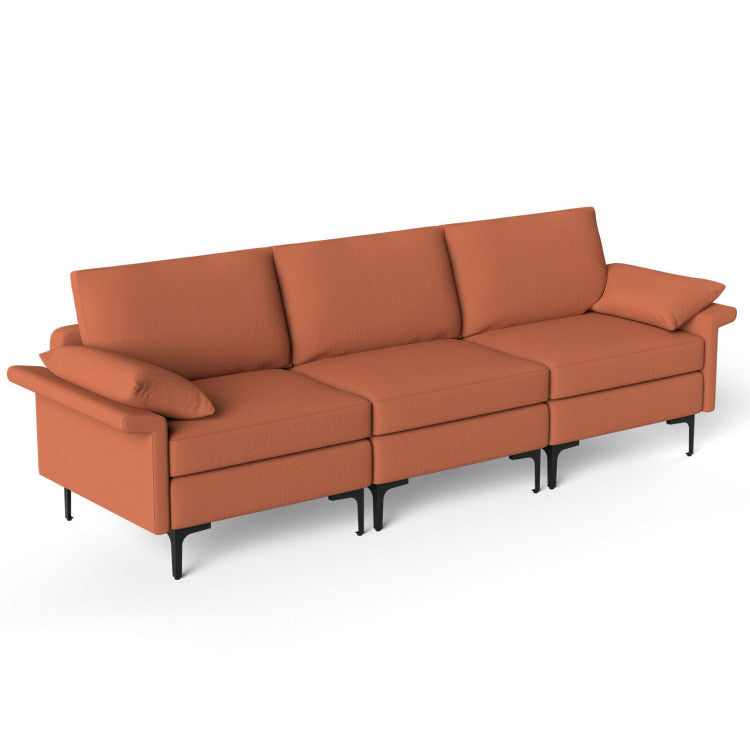 3-Piece Living Room Set with Sofa, Chair & Floor Lamp