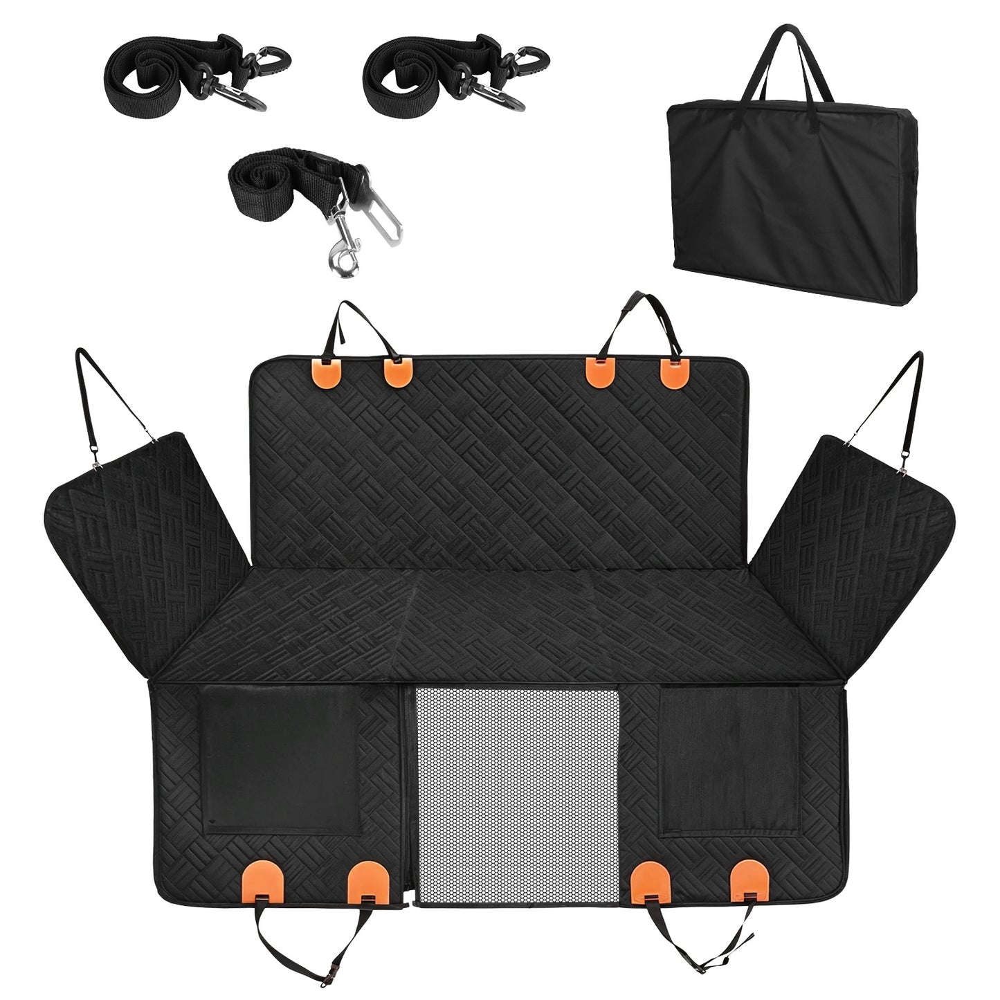 Waterproof Dog Car Seat Cover for Back Seat - Hammock Style