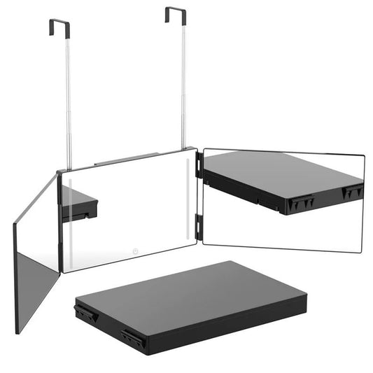 3 Way Mirror with LED Telescopic Hanger