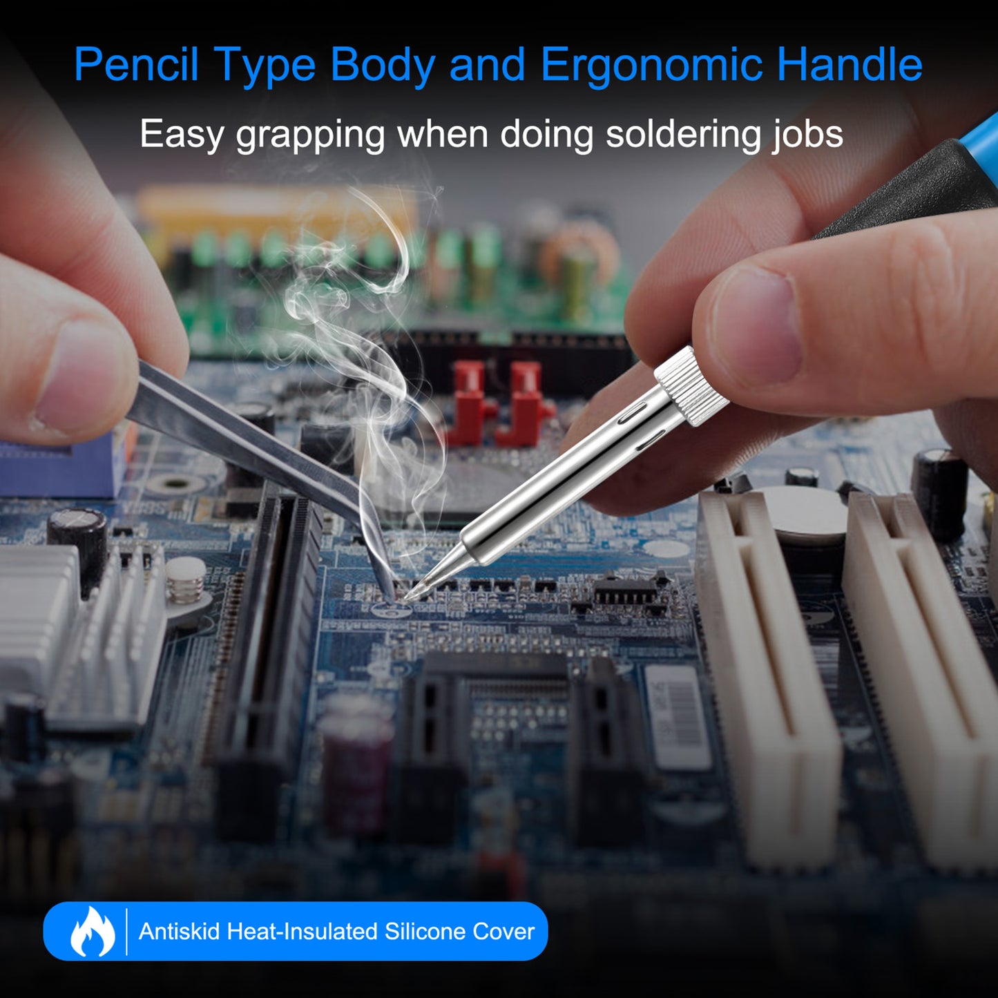 Adjustable Temperature Soldering Iron 60W with 5 Tips