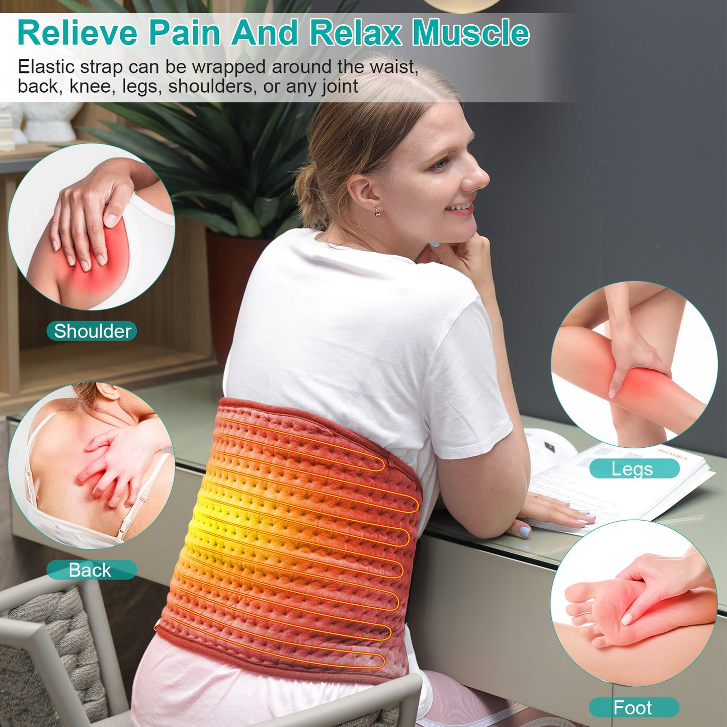 Electric Heating Pad with 10 Temperature Levels & Timer