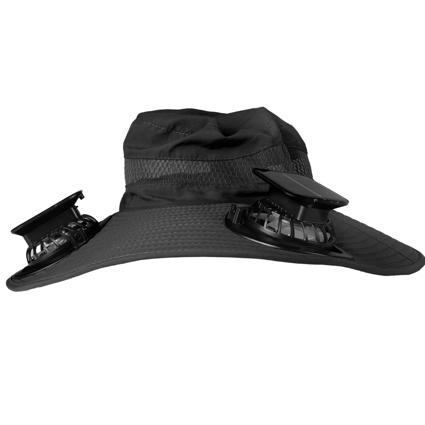 Wide Brim Sun Hat with Dual Rechargeable Fans & UPF50+