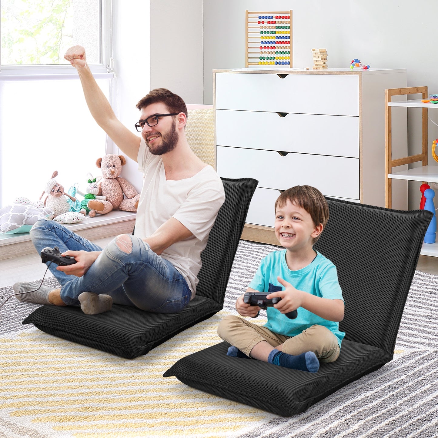 Adjustable Floor Chair with 6 Reclining Positions