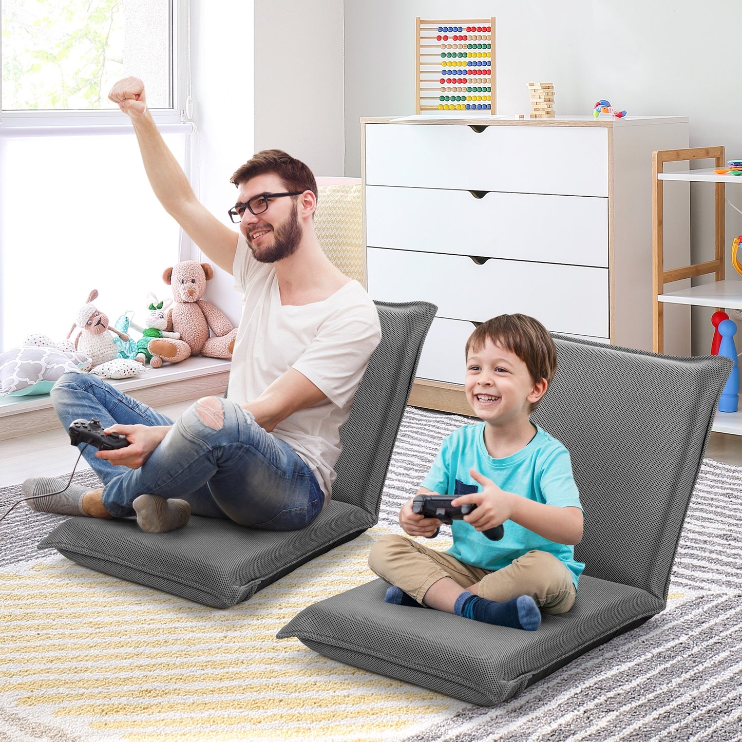 Adjustable Floor Chair with 6 Reclining Positions