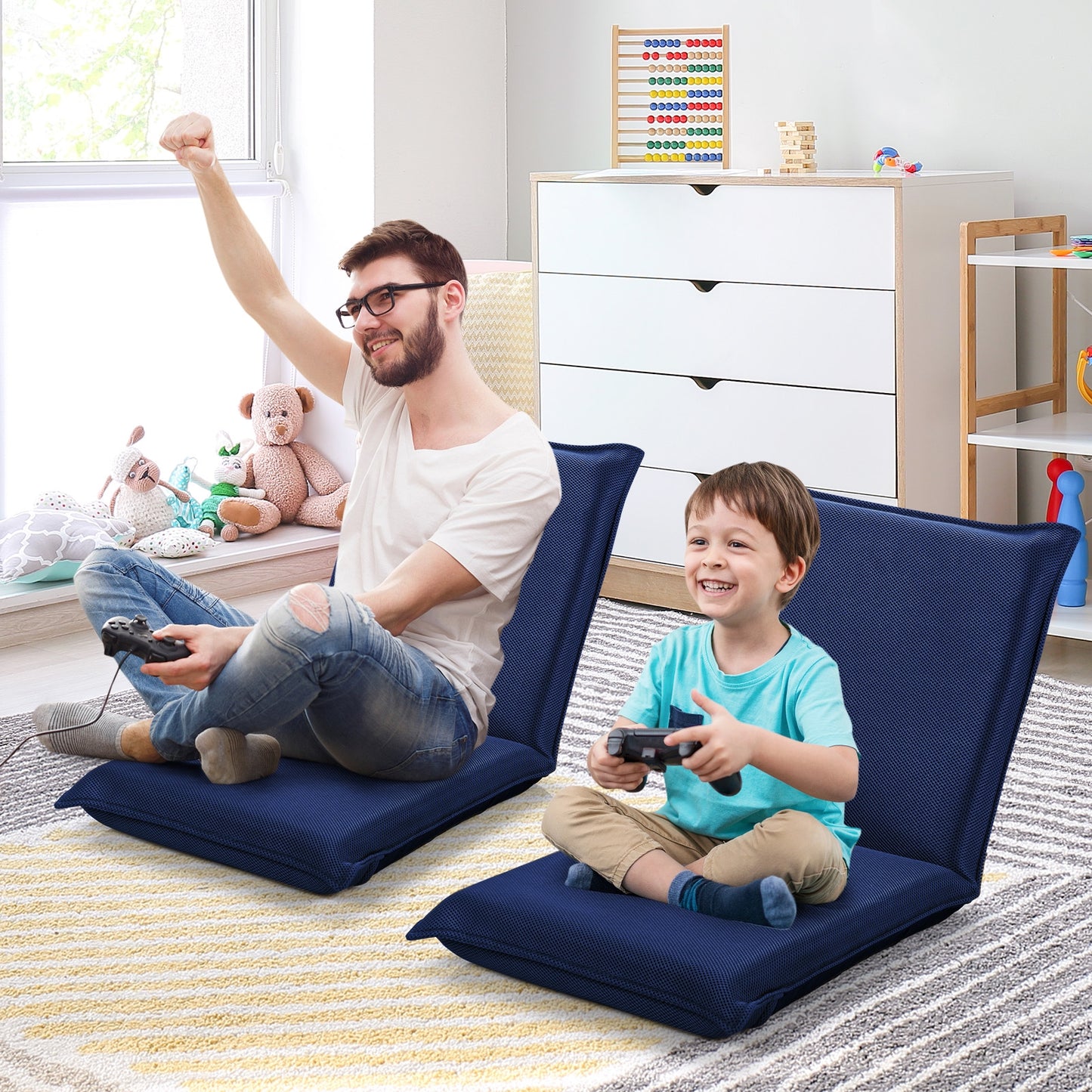 Adjustable Floor Chair with 6 Reclining Positions