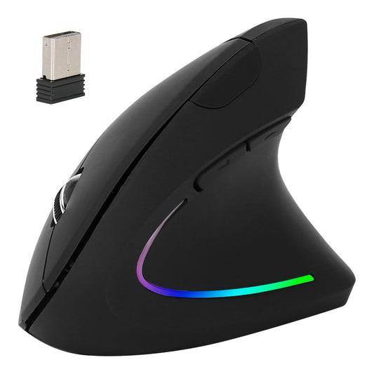 Wireless Vertical Mouse with Ergonomic Design & 6 Buttons