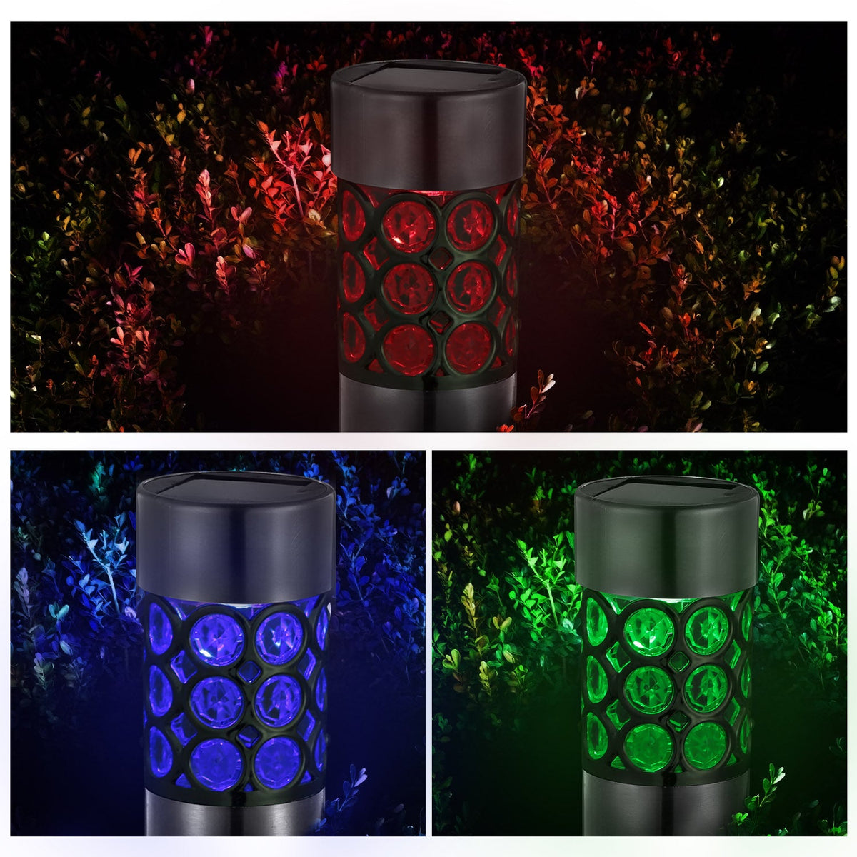 Solarek 6 Pack Outdoor Solar Light IP44 Waterproof RGB Garden Lamp Landscape Lawn DŽcor Light