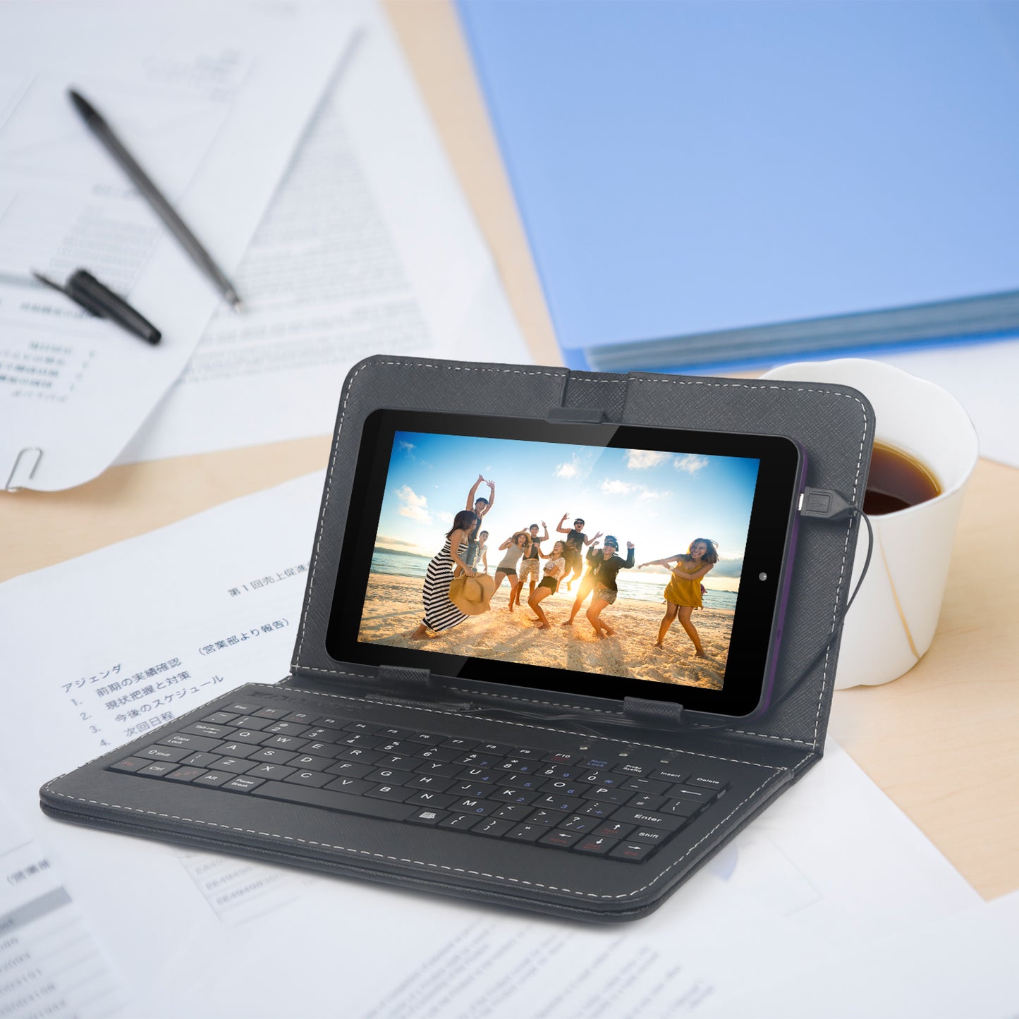 USB Keyboard Leather Case for MX780 Tablet with Stand