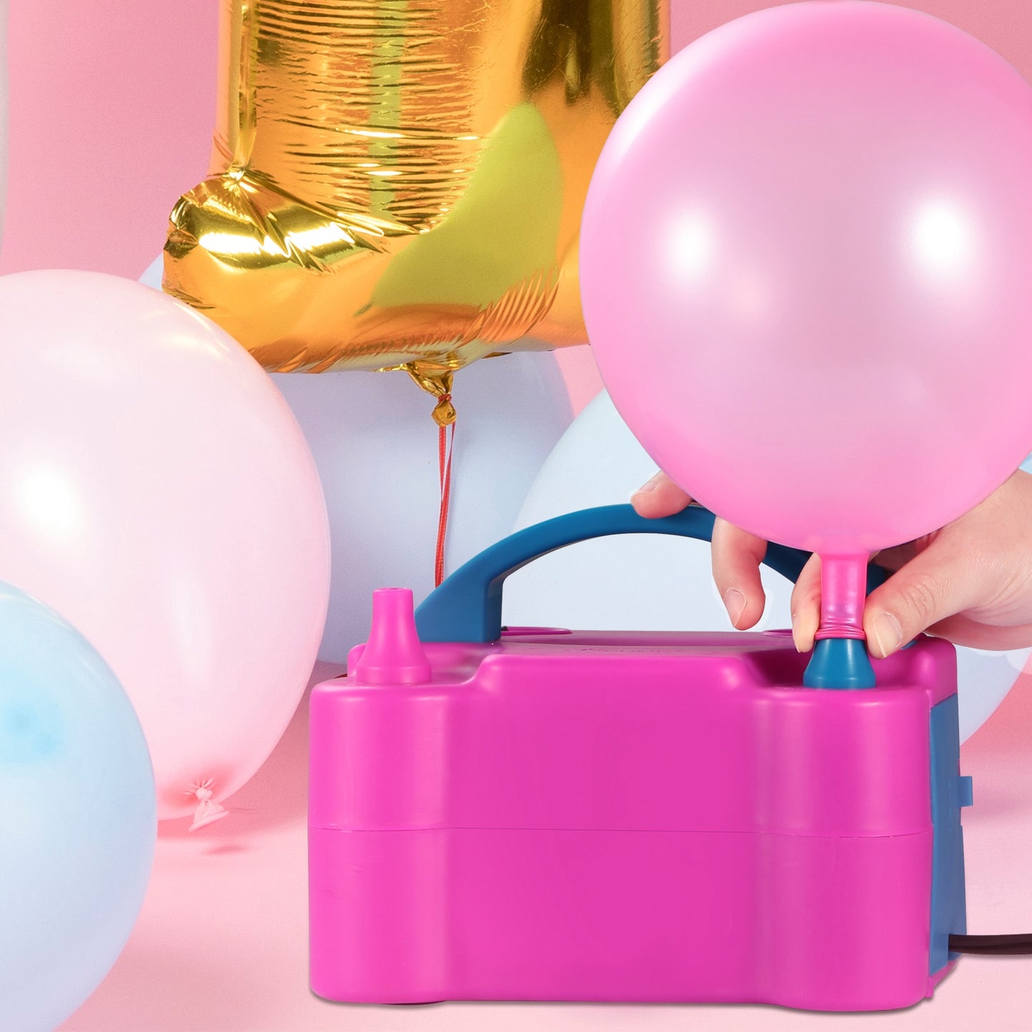 Electric Balloon Pump 600W Dual Nozzle Inflator for Parties