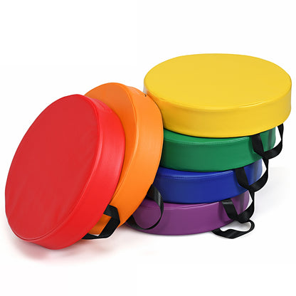 Round Toddler Floor Cushions 15 Inch - Set of 6