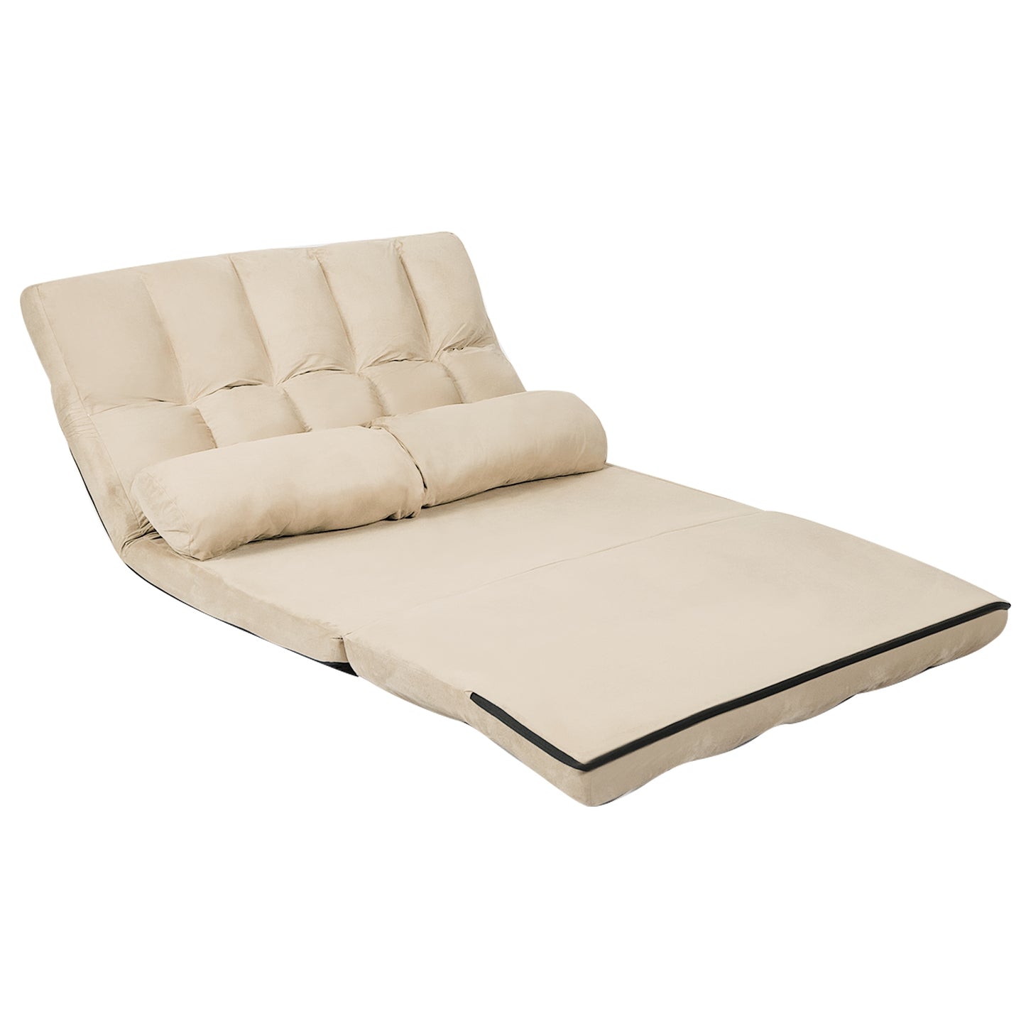 6-Position Foldable Floor Sofa Bed with Removable Cover