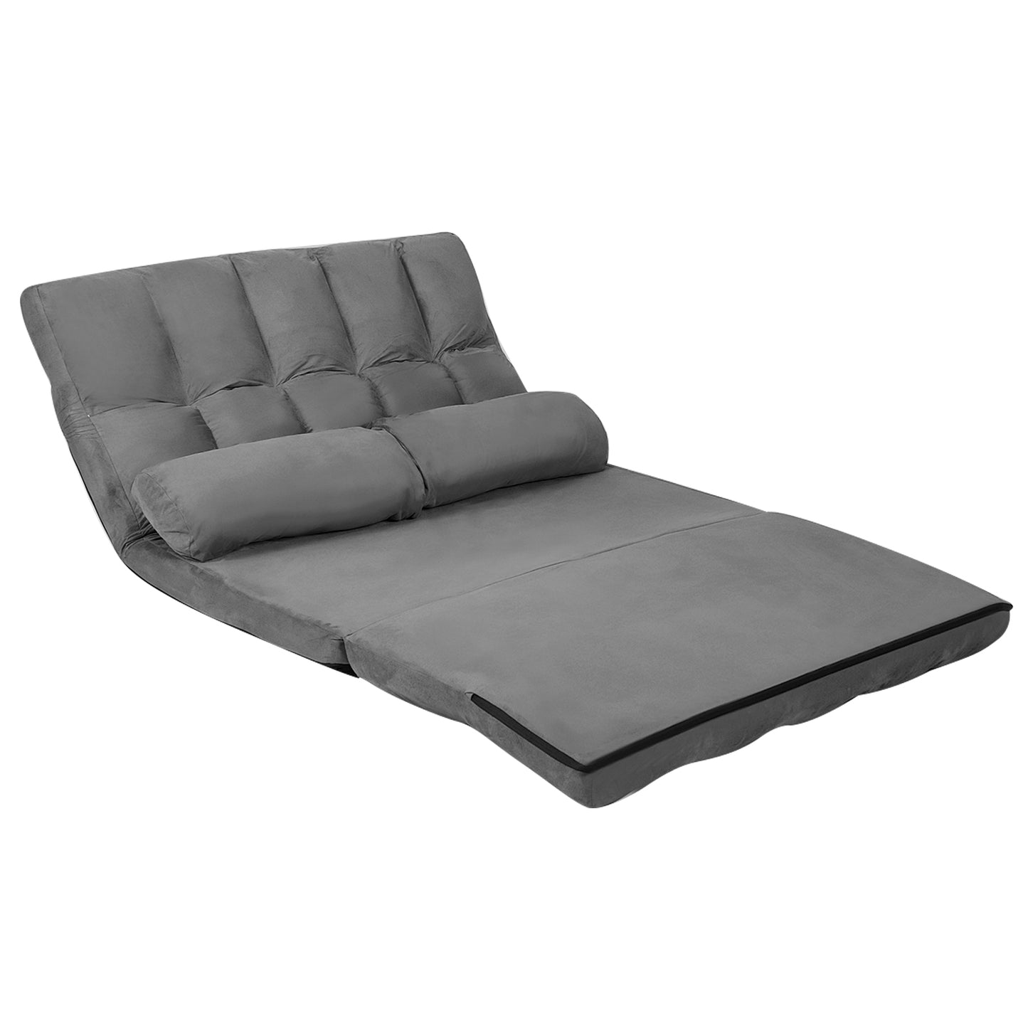 6-Position Foldable Floor Sofa Bed with Removable Cover
