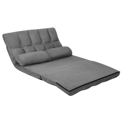 6-Position Foldable Floor Sofa Bed with Removable Cover