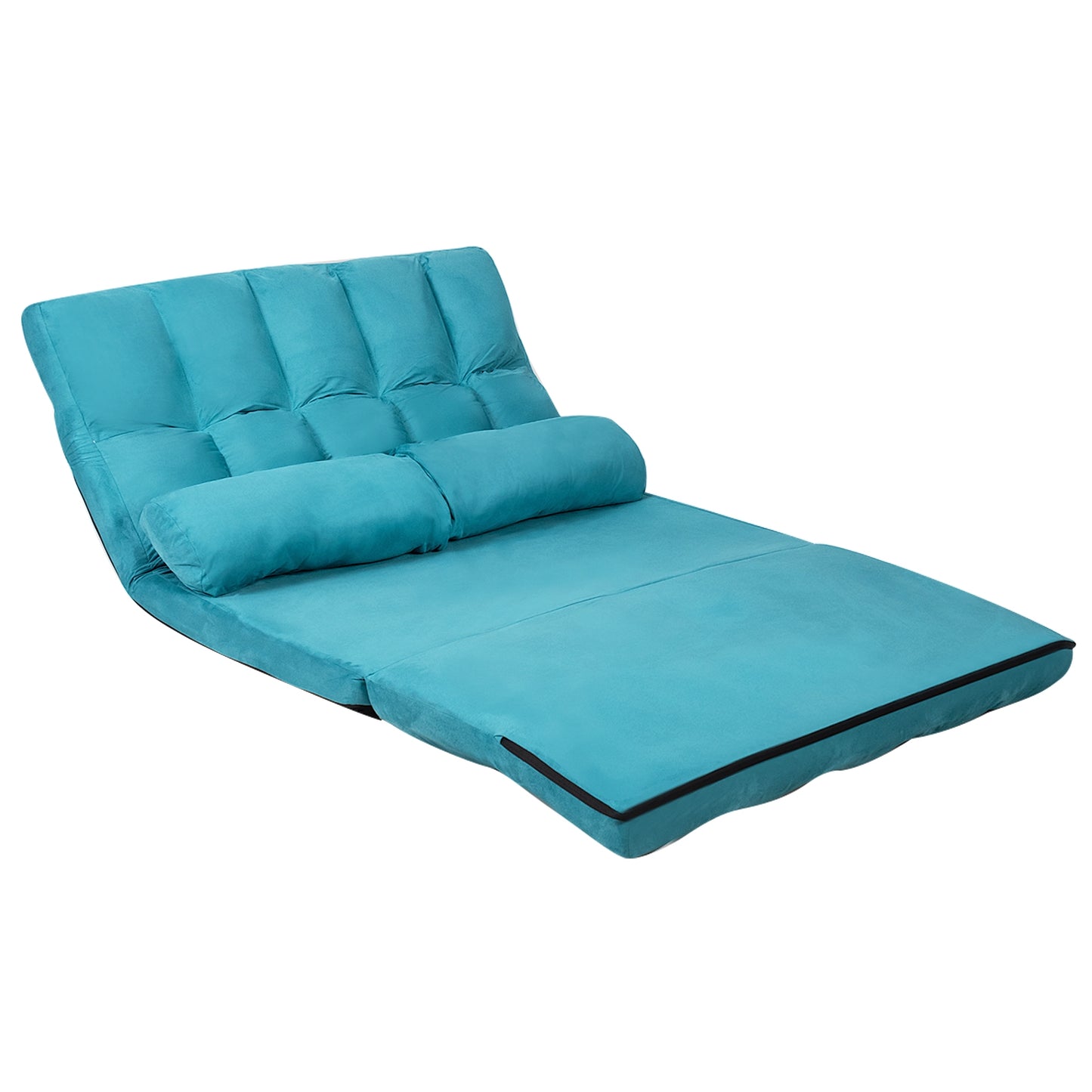 6-Position Foldable Floor Sofa Bed with Removable Cover