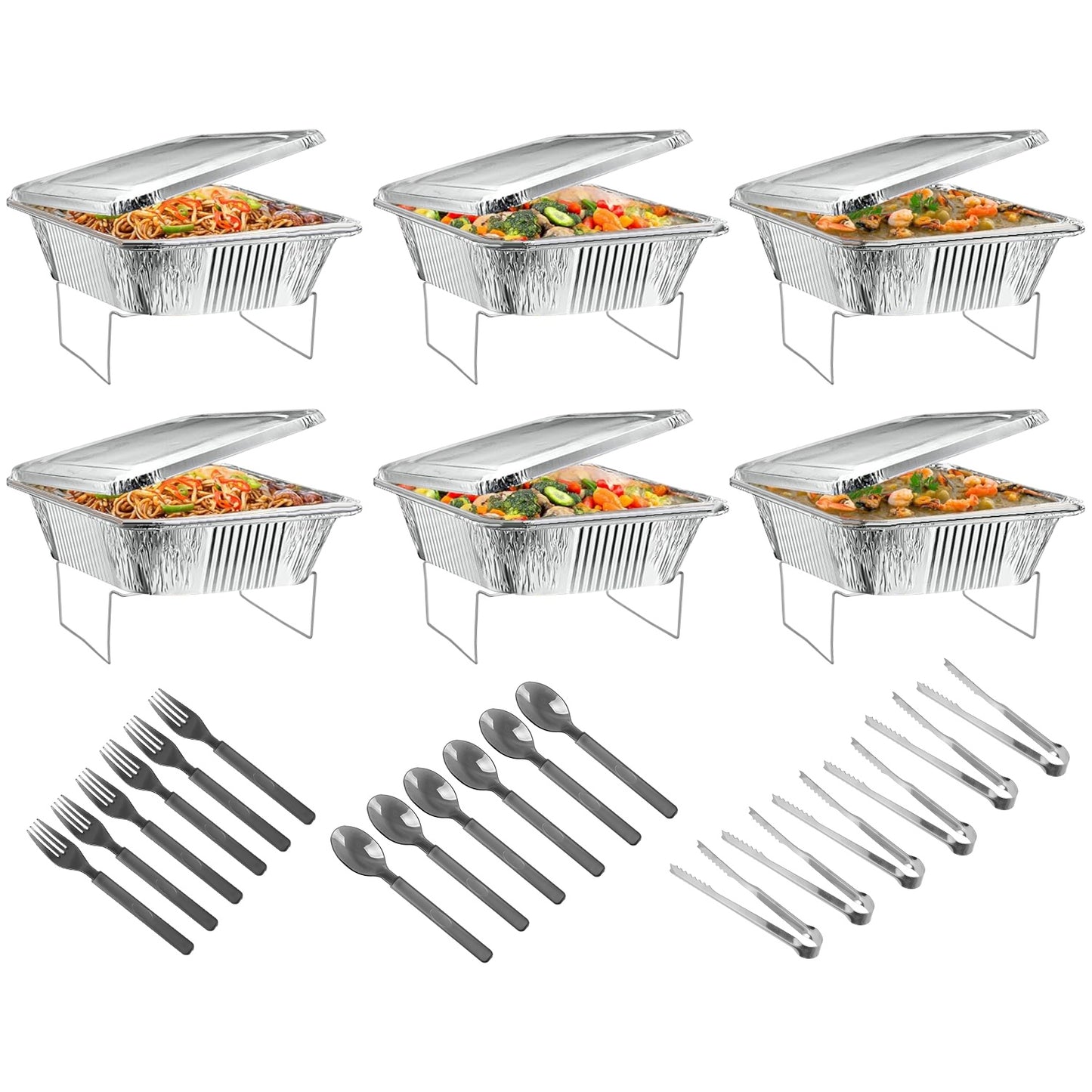 Disposable Chafing Dish Buffet Set - 36 Piece Party Server