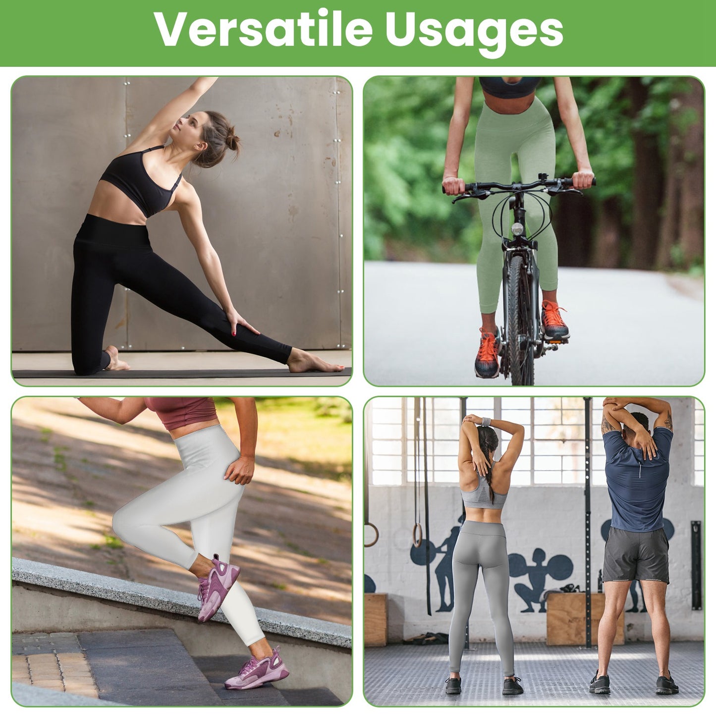 High Waist Workout Leggings with Tummy Control - 25" Inseam