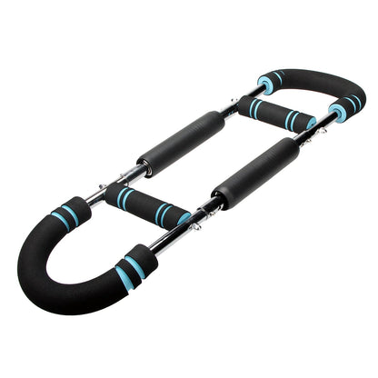 Adjustable Twister Arm Exerciser Spring Workout Bar Strength Enhancer for Men with 3 Resistance Levels 66-110LBS Chest Biceps Triceps Thighs Back Work