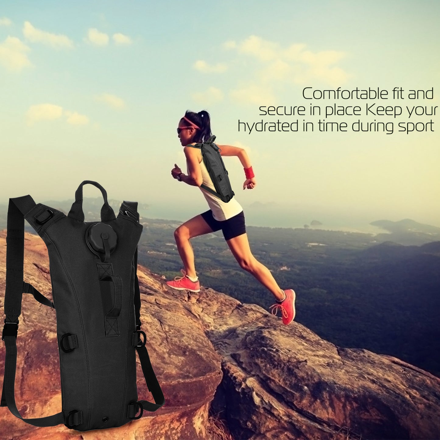 Tactical Hydration Pack with 3L Water Bladder