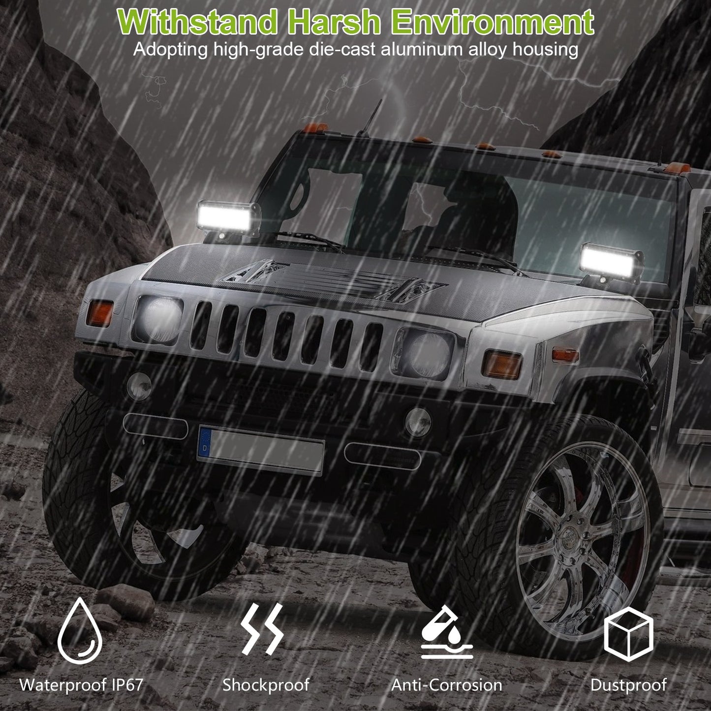 7" LED Light Bar 120W Offroad Driving Light Spot Flood Beam