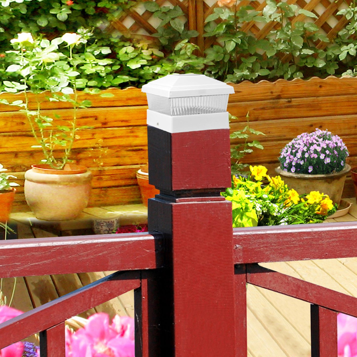 Solar Post Cap Light for 5x5 Inch Fence & Deck Posts