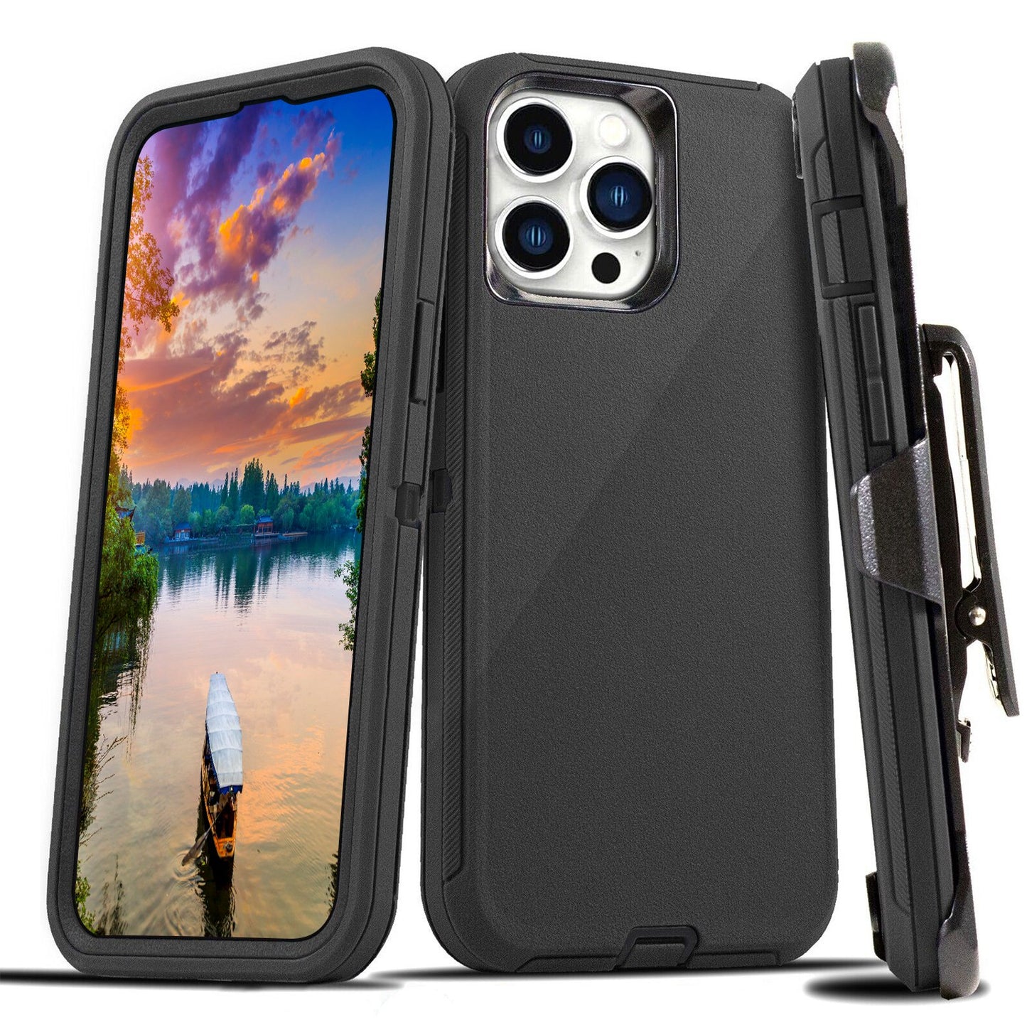 Heavy Duty Phone Case with Belt Clip for iPhone 12-14 Series
