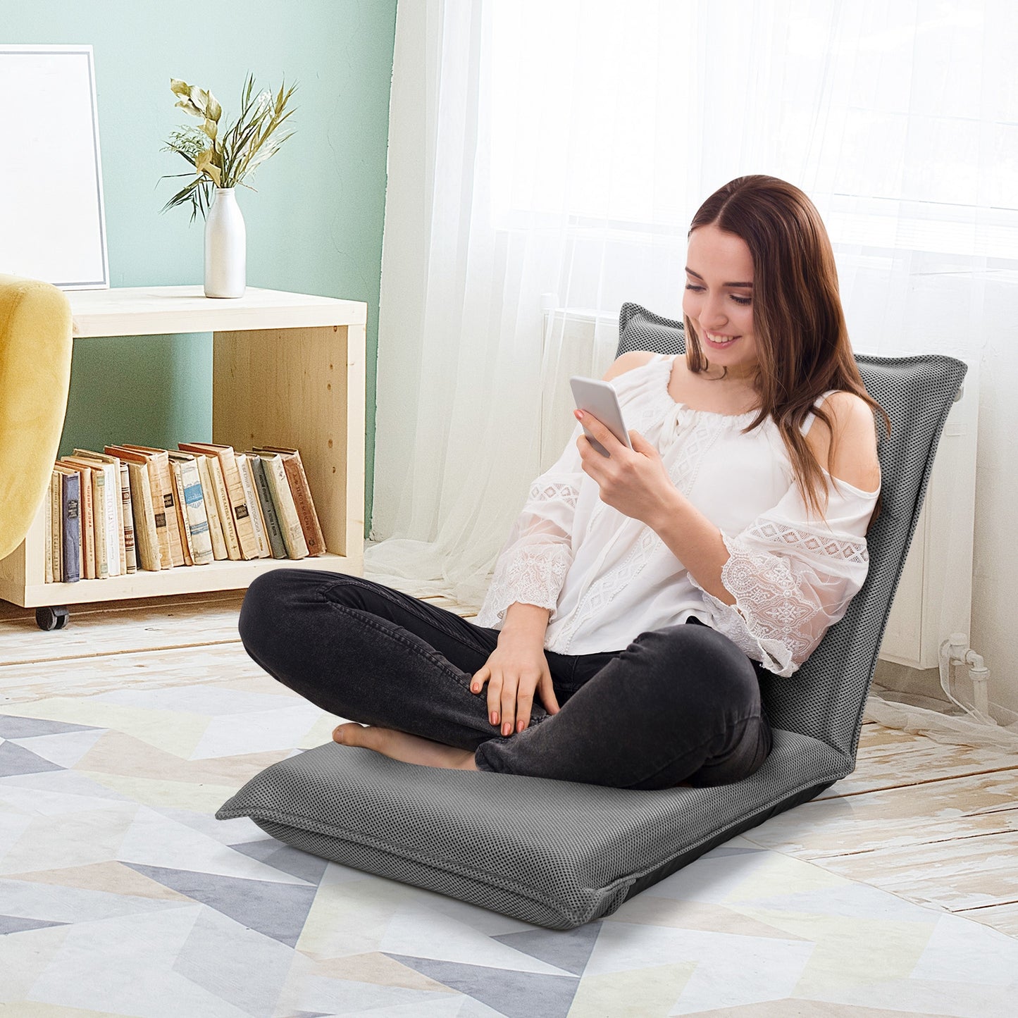 Adjustable Floor Chair with 6 Reclining Positions