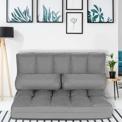 6-Position Foldable Floor Sofa Bed with Removable Cover