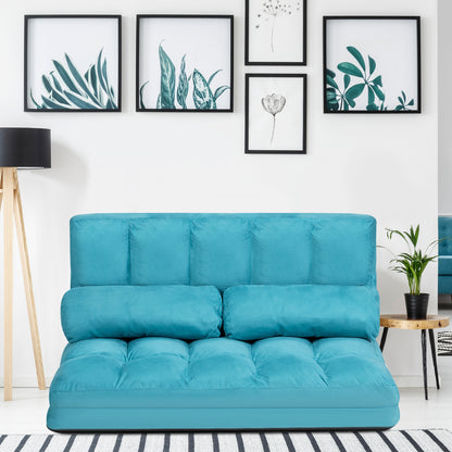 6-Position Foldable Floor Sofa Bed with Removable Cover