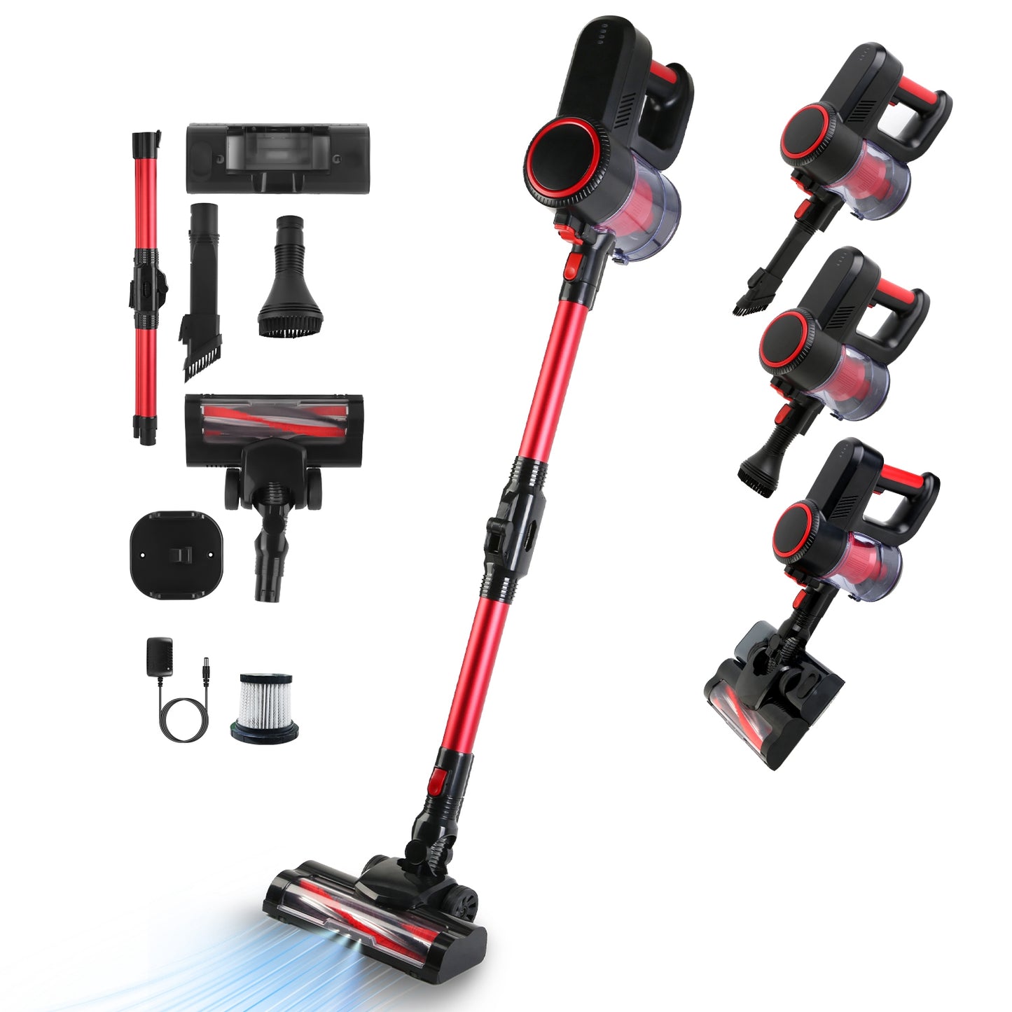 Cordless Stick Vacuum Cleaner with 12000PA Suction & LED Light