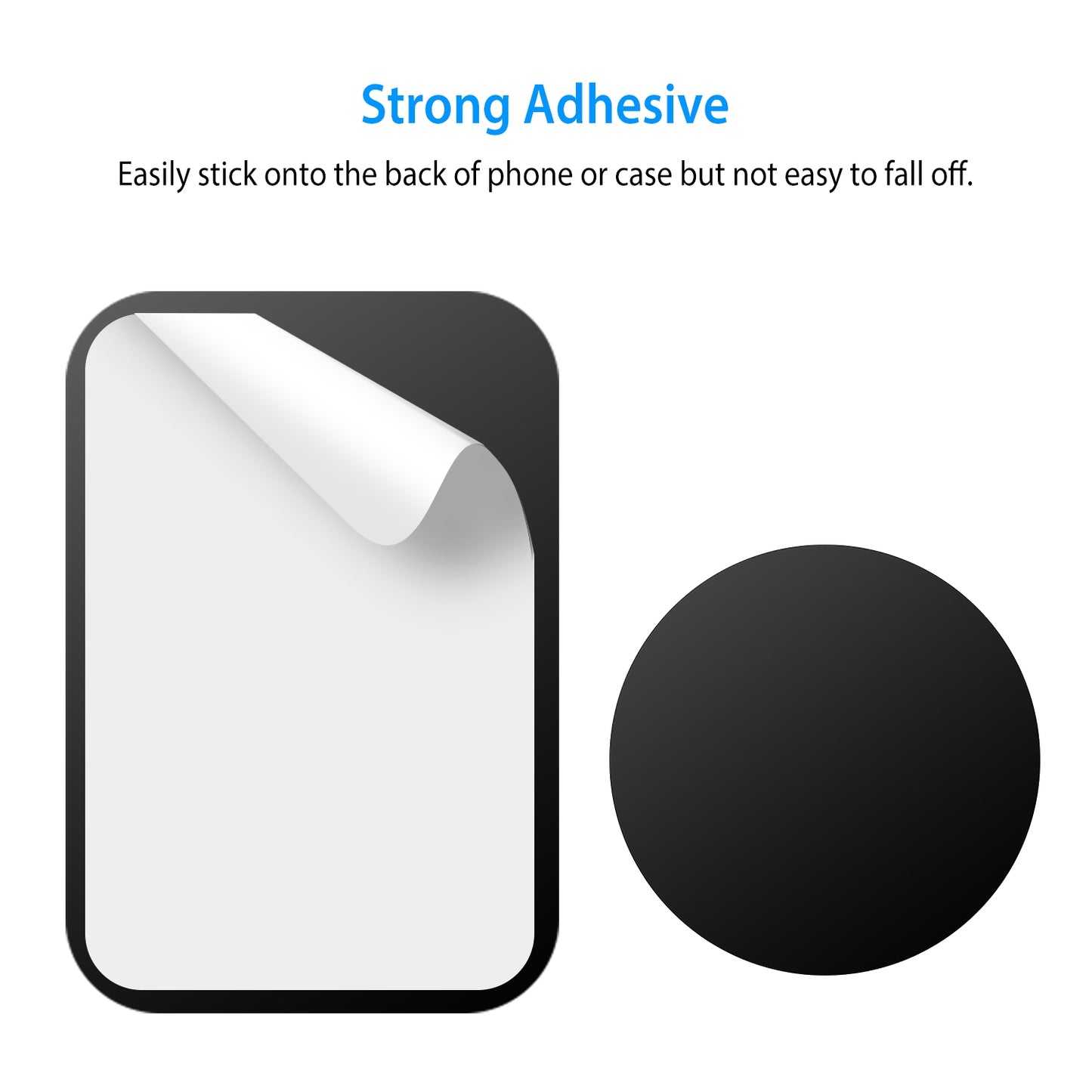 Metal Plates for Magnetic Car Mount - 8 Pack Universal Adhesive