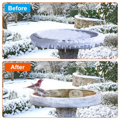Bird Bath Heater 70W Thermostat Controlled Outdoor Deicer