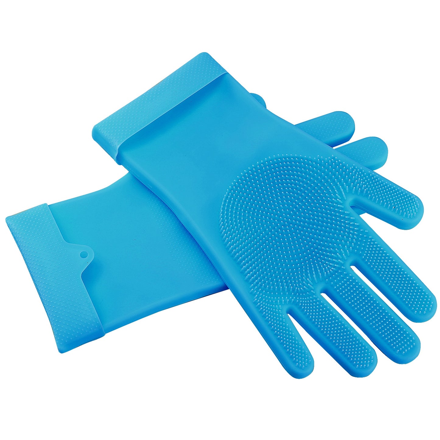 Silicone Dishwashing Gloves with Scrubbing Bristles