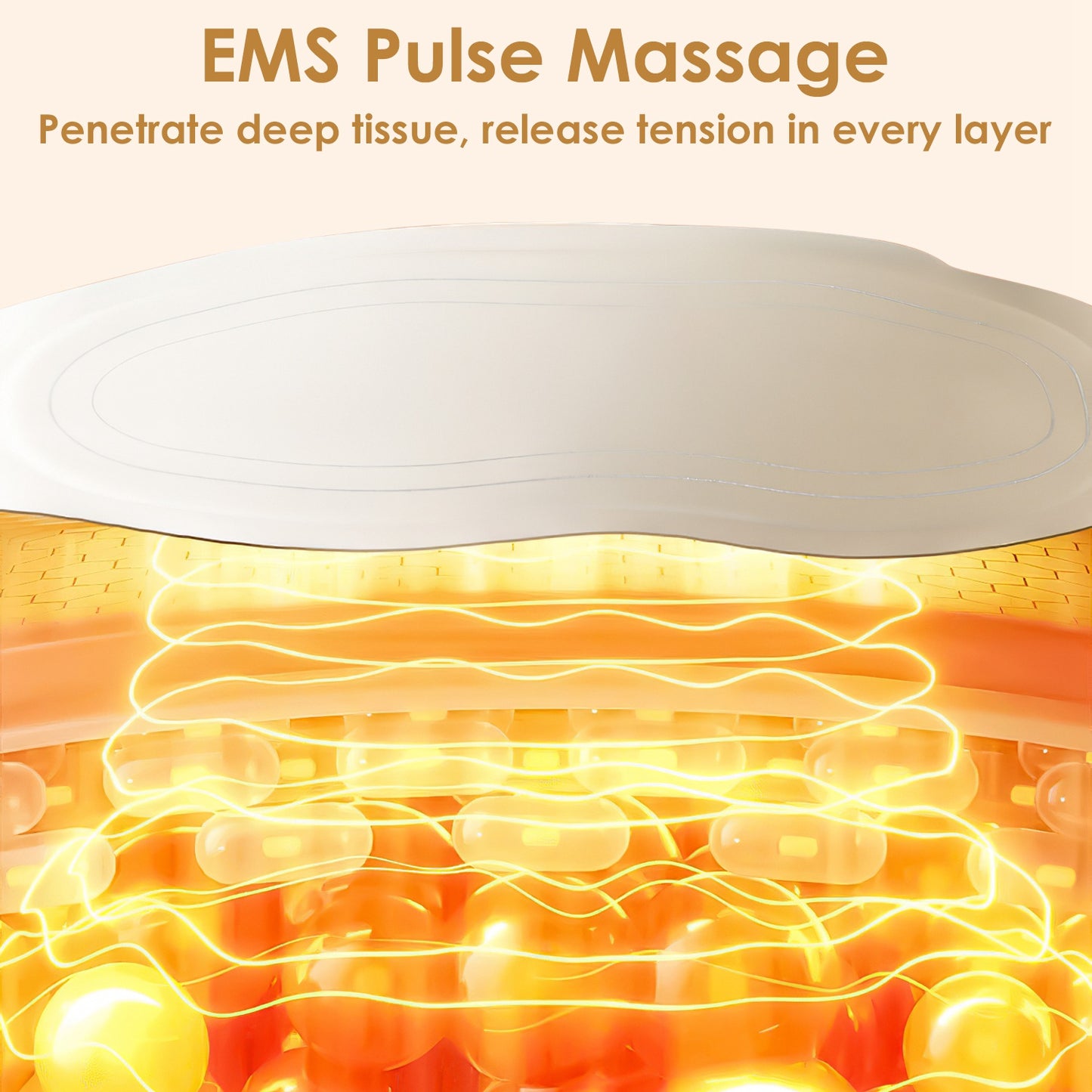 EMS Lower Back Massager Heating Pad with Remote Control