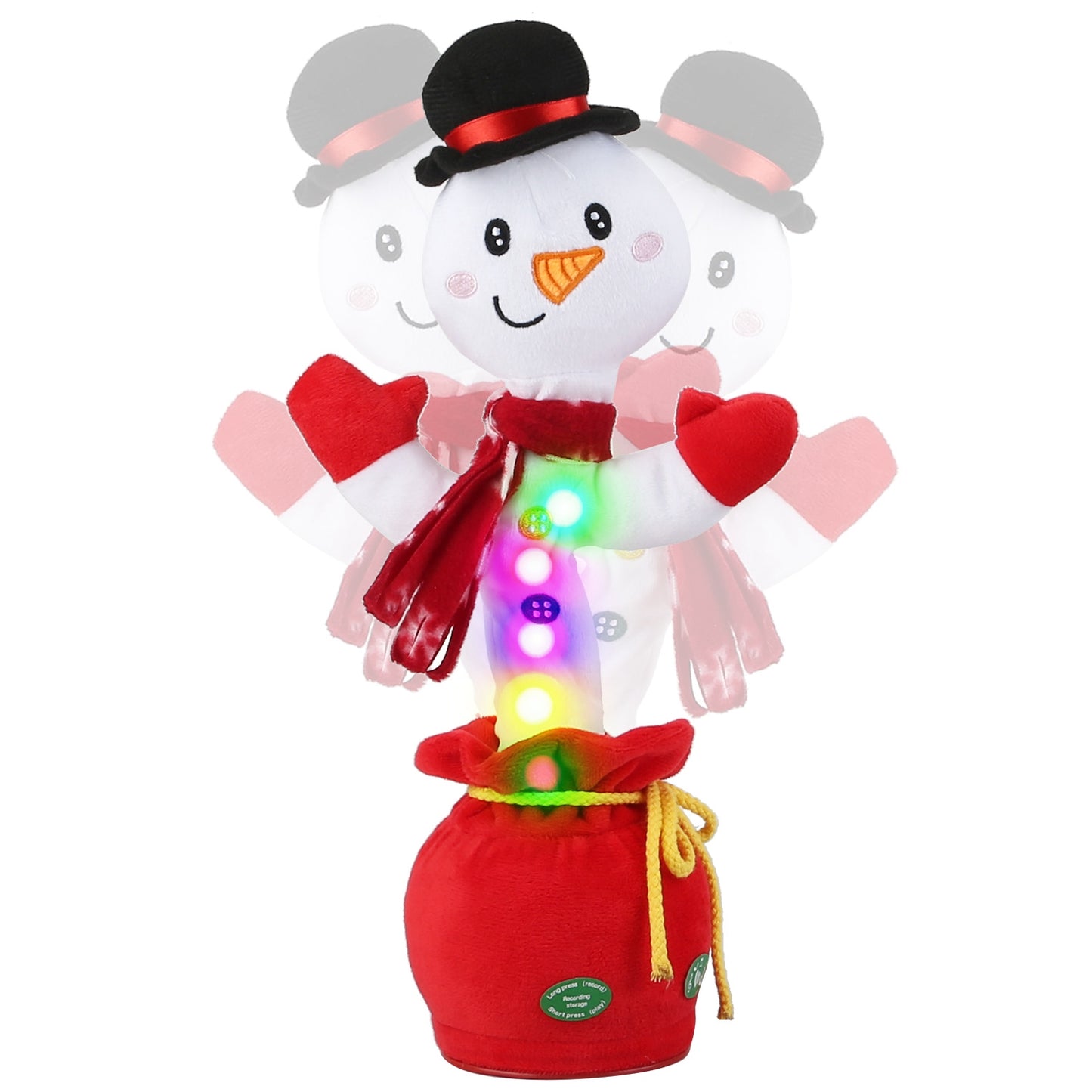 Dancing Christmas Plush Toy with Music, Lights & Recording